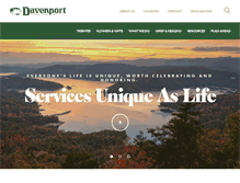 Tablet Screenshot of davenportfuneralhome.com